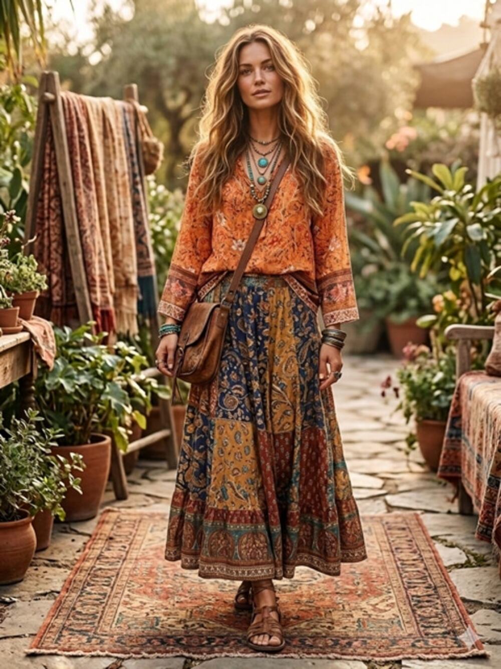 The "Solstice Surf" Boho Top - Small